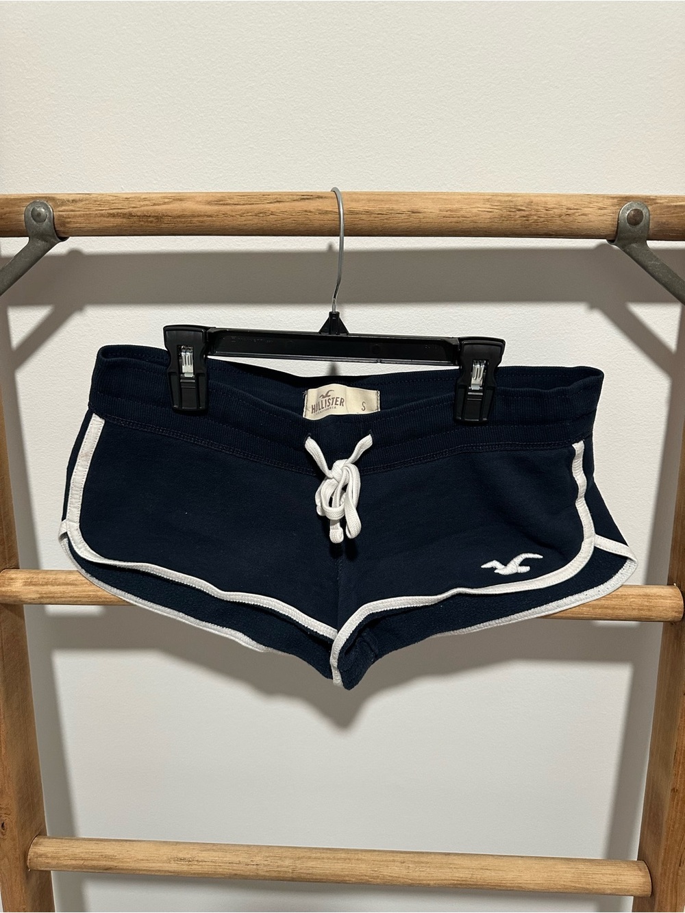 Hollister Navy Drawstring Women’s Shorts Y2K